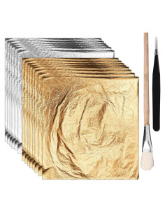 100 Hojas de Foil de Oro Imitación Gosknor 14x14cm DIY