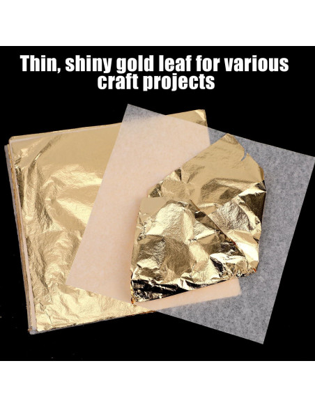 100 Hojas de Foil de Oro Imitación Gosknor 14x14cm DIY