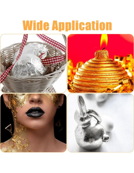 100 Hojas de Foil de Oro Imitación Gosknor 14x14cm DIY