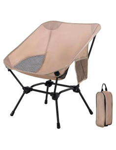 Silla de Camping Plegable TlaroRiz 600D Oxford Beige