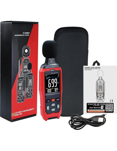 Medidor de Nivel de Sonido Digital Danoplus KIB0390, 30-130 dB