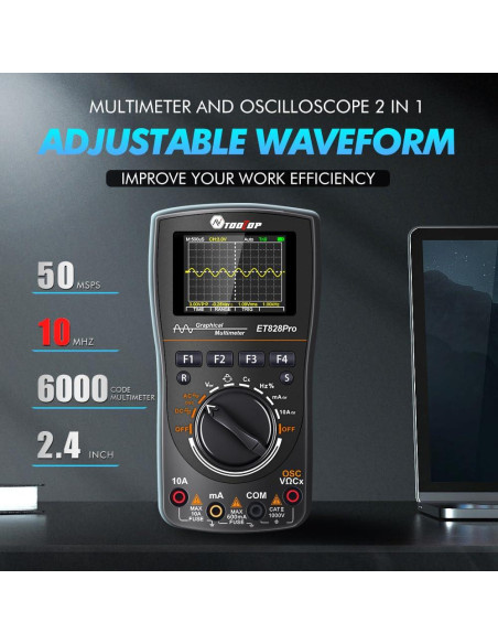 Multímetro Osciloscopio Digital Thsinde TH924 Portátil 2-en-1