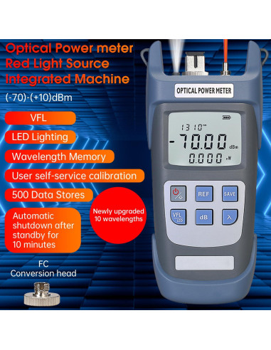 Medidor de Potencia Óptica Duogalia G710B 10Km 10 Longitudes