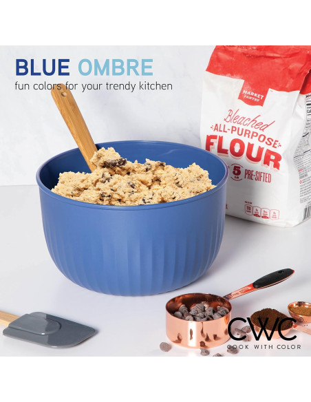 Juego de 8 Bols de Preparación Cook with Color - Azul