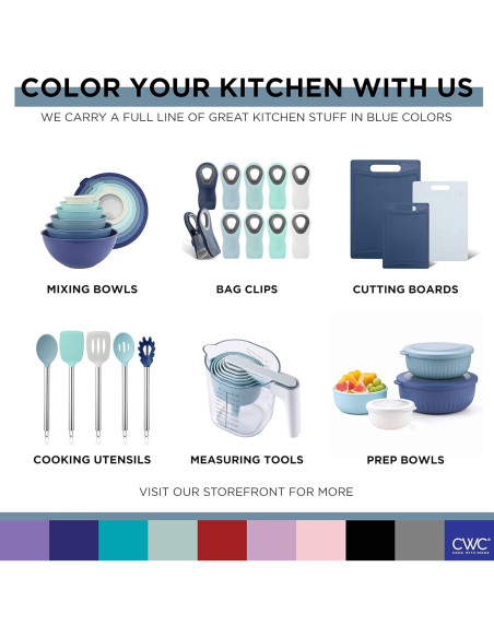 Juego de 8 Bols de Preparación Cook with Color - Azul