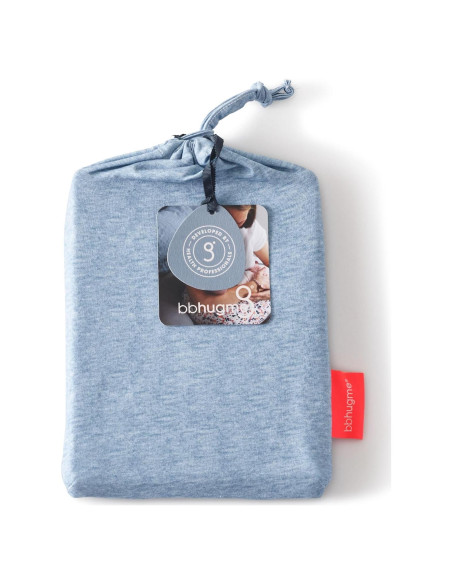 Funda de Almohada de Lactancia bbhugme Azul Melange - Algodón Funda de Almohada de Lactancia bbhugme Azul Melange - Algodón
