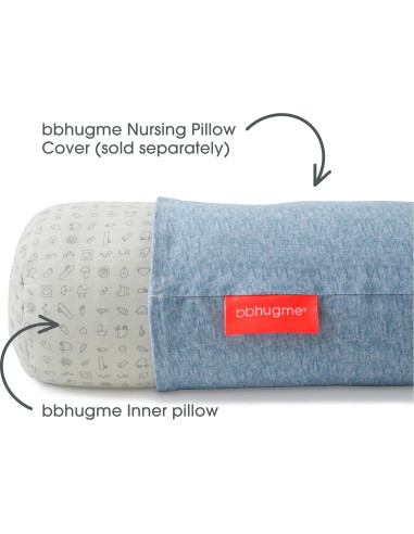 Funda de Almohada de Lactancia bbhugme Azul Melange - Algodón