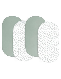 Sábanas para Cuna Biloban 4 Piezas Microfibra Verde