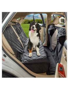 Funda de Asiento para Perros YEENIS Extra Grande Negra