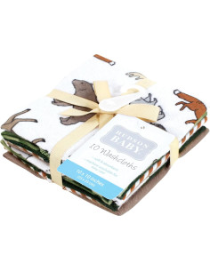 Paquete de 10 Pañuelos de Algodón Franela Hudson Baby Unisex 2