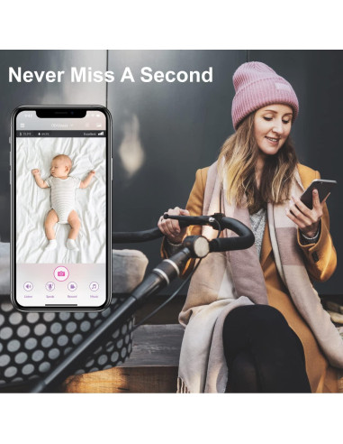 Monitor de Bebé iBaby M2C WiFi FHD 1080p con Audio Bidireccional