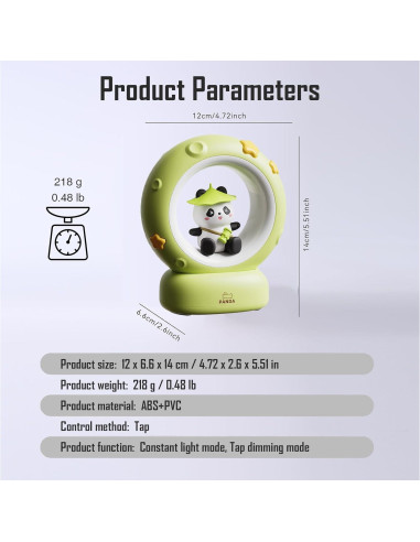 Luz Nocturna Recargable Nube y Conejo NL-01, 3 Brillos, USB