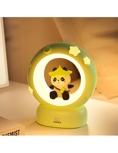 Luz Nocturna Recargable Nube y Conejo NL-01, 3 Brillos, USB