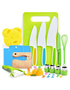 Juego de Cuchillos para Niños Hilsoeet 26 Pcs Seguro y Divertido