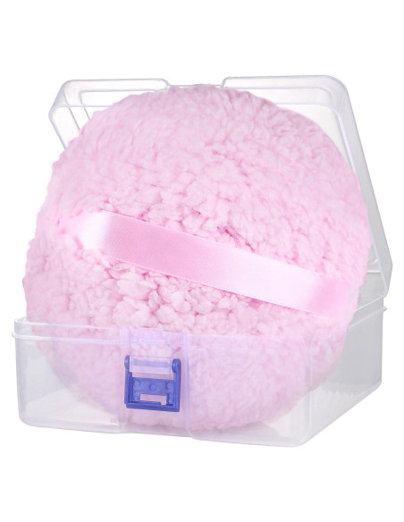 Puf de Polvo Corporal WEMEGA Rosa Extra Grande 15.24cm