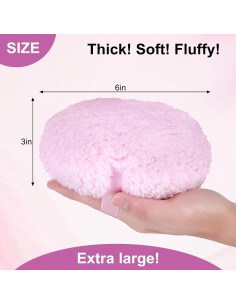 Puf de Polvo Corporal WEMEGA Rosa Extra Grande 15.24cm 2