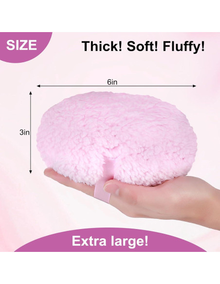 Puf de Polvo Corporal WEMEGA Rosa Extra Grande 15.24cm