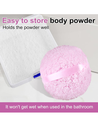 Puf de Polvo Corporal WEMEGA Rosa Extra Grande 15.24cm