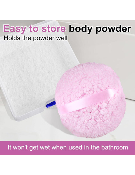 Puf de Polvo Corporal WEMEGA Rosa Extra Grande 15.24cm