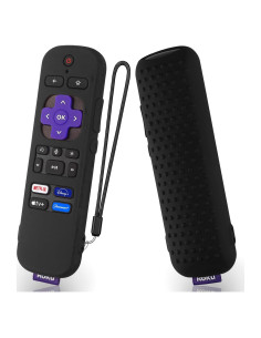 Funda de silicona negra para control remoto Roku TV