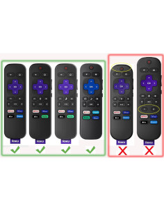 Funda de silicona negra para control remoto Roku TV 2