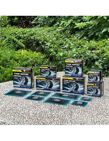 Parches de Reparación Radial PAX 75x50mm 10 Pcs para Neumáticos