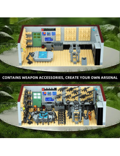 Juego de Bloques de Construcción Militar C-607018 con 6 Figuras 2