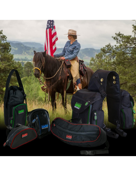 Bolsa de Silla TrailMax 500 para Montar a Caballo - Negro