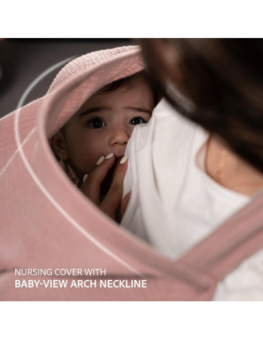 Cubierta de Lactancia 5-en-1 Nilsa Algodón Muslín Rosa