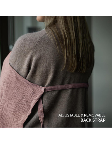 Cubierta de Lactancia 5-en-1 Nilsa Algodón Muslín Rosa