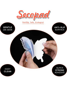 20 Calcomanías Antideslizantes Secopad Mariposa Azul 11.4x8.9cm 2