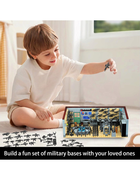 Juego de Bloques de Construcción Militar C-607018 con 6 Figuras