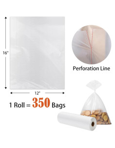 Bolsa Plástica Transparente MultiLabel 12x16" - 350 Unidades 2