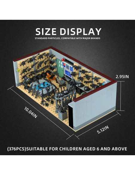 Juego de Bloques de Construcción Militar C-607018 con 6 Figuras