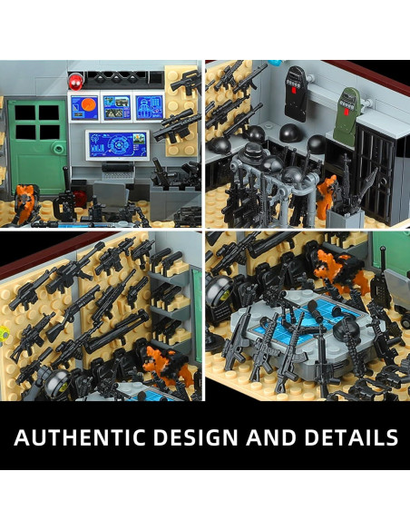 Juego de Bloques de Construcción Militar C-607018 con 6 Figuras