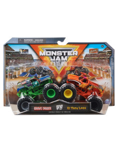Camiones Monstruo Die-Cast 1:64 Monster Jam Grave Digger vs El Toro Loco