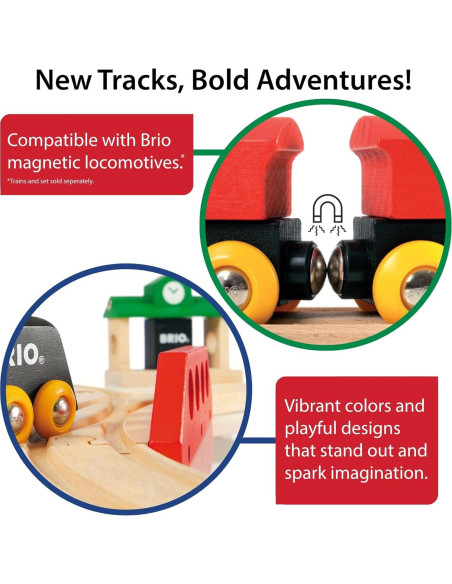 Paquete de Pistas de Tren de Madera BRIO - 50 Piezas - FSC