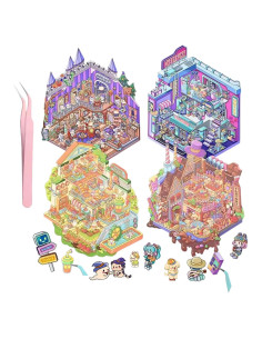 Stickers 3D Halloween Genérico - 4 Conjuntos DIY Grande