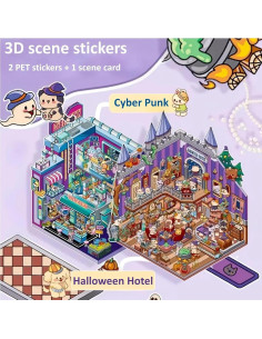 Stickers 3D Halloween Genérico - 4 Conjuntos DIY Grande 2