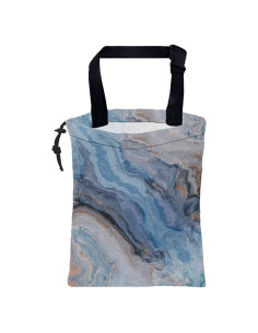 Bolsa de Basura para Auto KXWQTRDD Mármol Abstracto Azul y Dorado