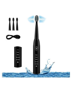 Cepillo de dientes eléctrico Sonic RED-NI ET201 Negro, 4 cabezales