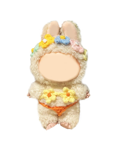 Conjunto de Ropa para Muñeca QIUTIMIY - Diadema y Bikini Amarillo