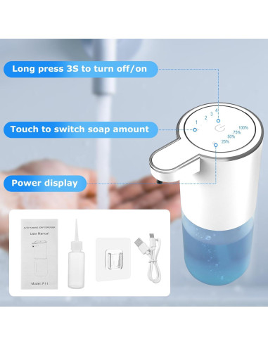 Paquete de 2 dispensadores de jabón espumoso VZZNN 400ml