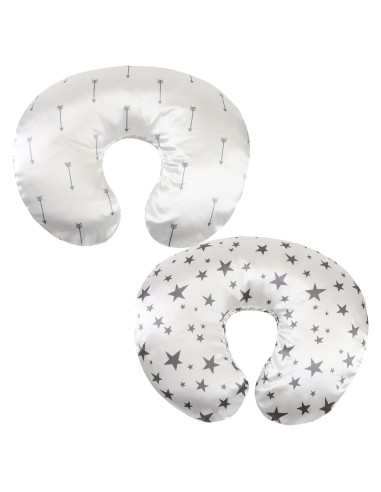 Juego de Fundas para Almohada de Lactancia Tcmyyund - 2 Piezas de Satén Suave
