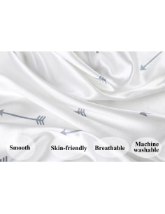 Juego de Fundas para Almohada de Lactancia Tcmyyund - 2 Piezas de Satén Suave 2