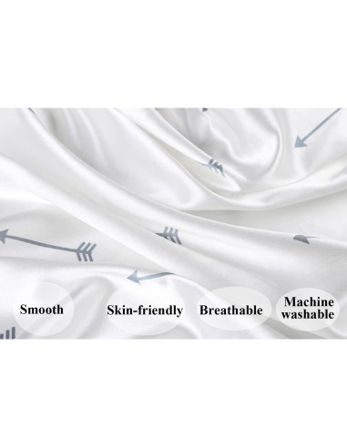 Juego de Fundas para Almohada de Lactancia Tcmyyund - 2 Piezas de Satén Suave