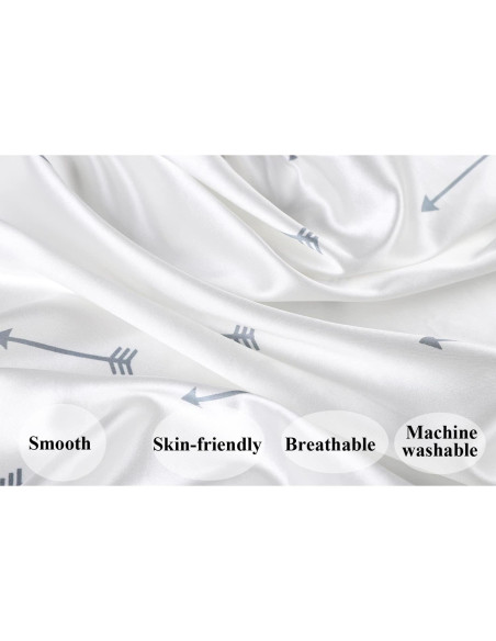 Juego de Fundas para Almohada de Lactancia Tcmyyund - 2 Piezas de Satén Suave