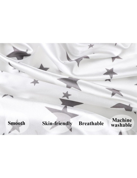 Juego de Fundas para Almohada de Lactancia Tcmyyund - 2 Piezas de Satén Suave