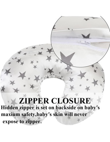 Juego de Fundas para Almohada de Lactancia Tcmyyund - 2 Piezas de Satén Suave