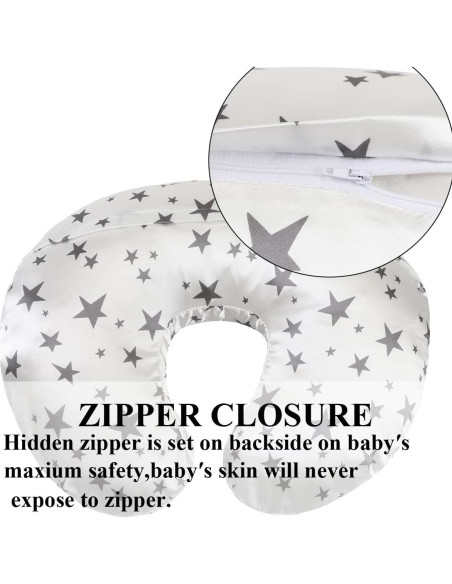 Juego de Fundas para Almohada de Lactancia Tcmyyund - 2 Piezas de Satén Suave